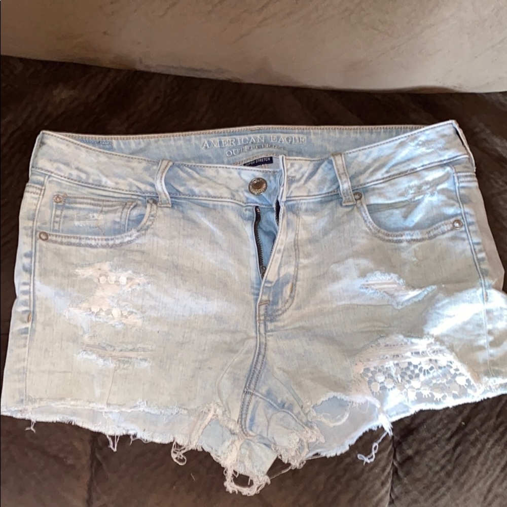 AE shortie denim shorts